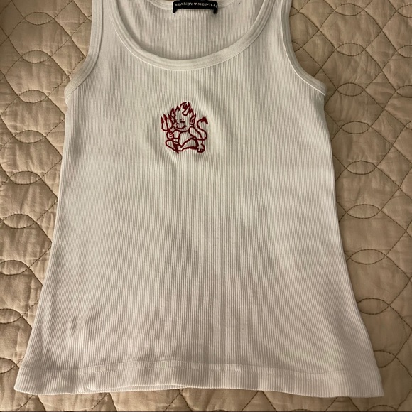 Brandy Melville Tops - Brandy Melville devil ( white) tank top